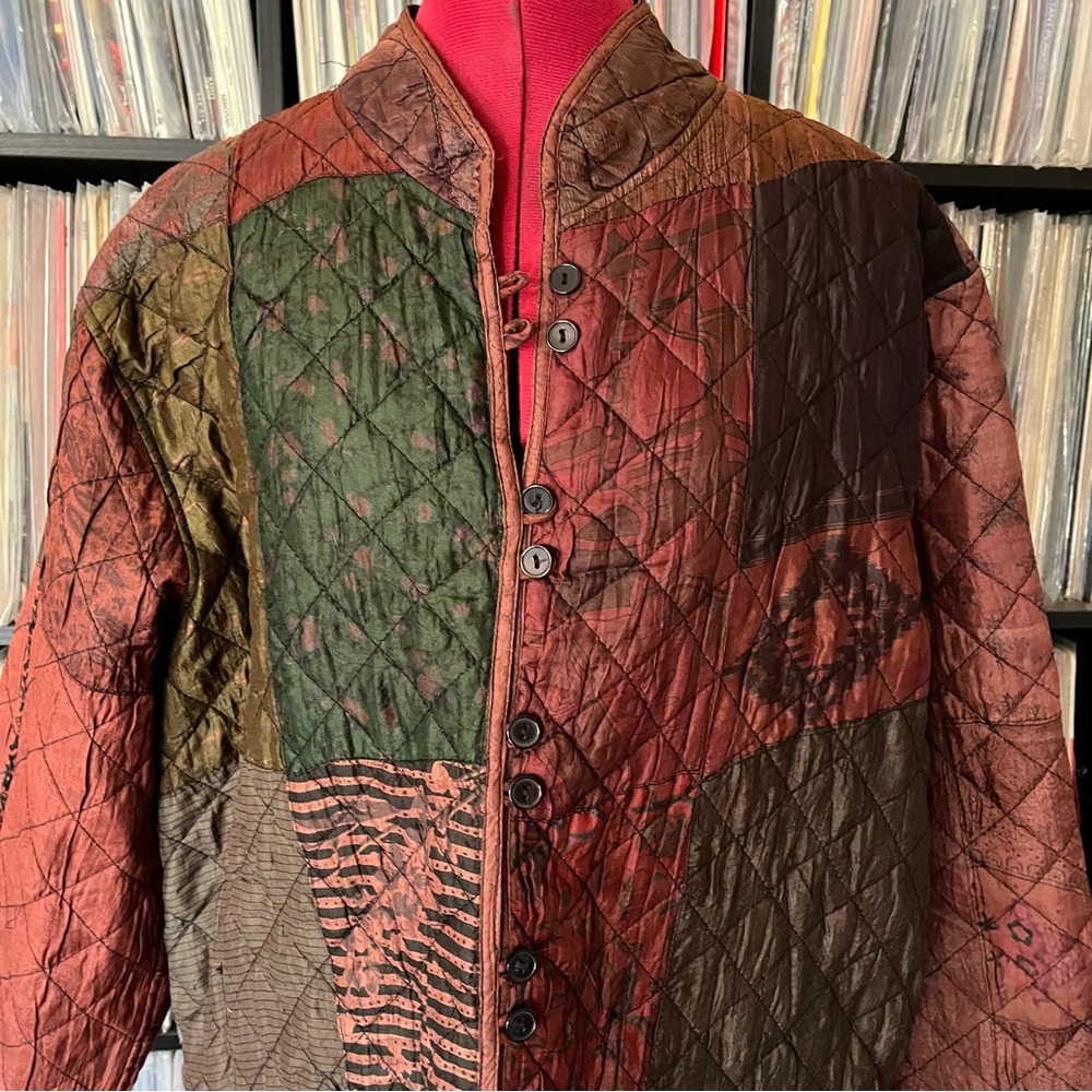 Phish Llama Taboot Patchwork Silk Jacket Sacred T… - image 6